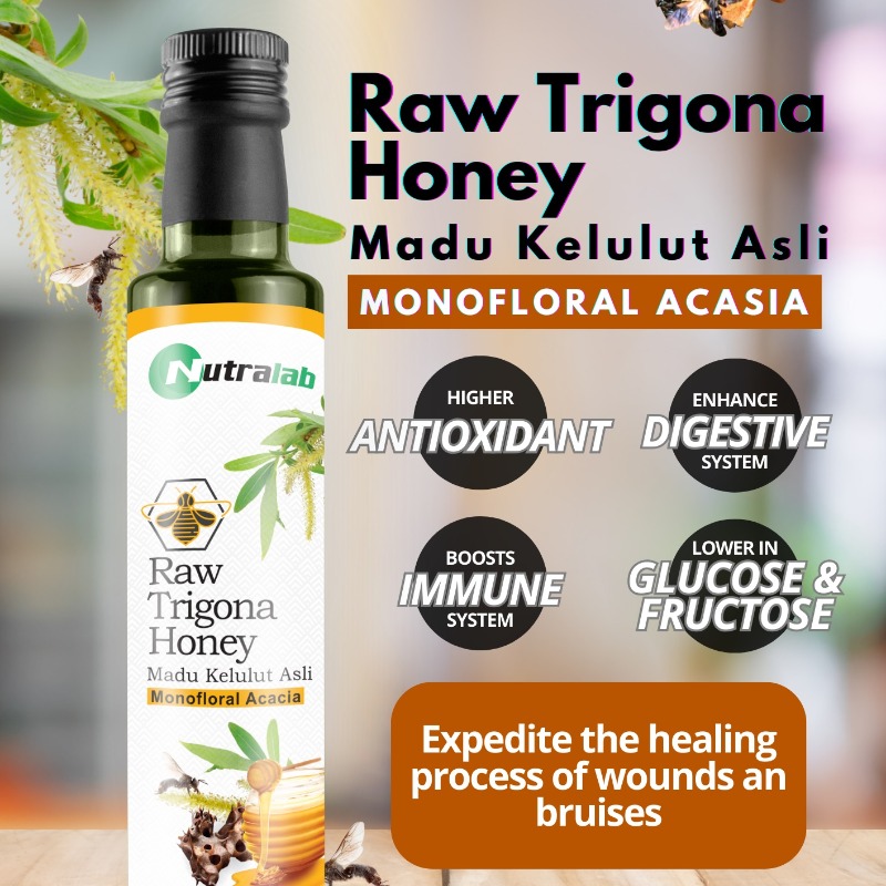 Nutralab Raw Trigona Honey Madu Kelulut Asli Monoflora Akasia G