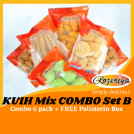 Rozeriya Kuih Mix Combo Set B | 6 pack | FREE Polisterin Box