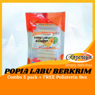 Rozeriya Popia Labu Berkrim | 8 pcs | 5 PACK CAN MIX POPIA + FREE Polisterin Box