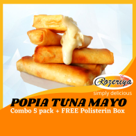 Rozeriya Popia Tuna Mayo | 8 pcs | 5 PACK CAN MIX POPIA + FREE Polisterin Box