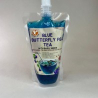 Blue Butterfly Pea Tea with Basil Seeds