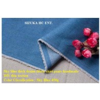Hot Items! Denim material medium thickness Sky Blue 450grams kain jeans per meter