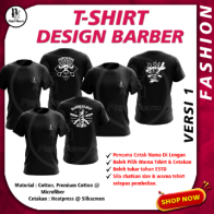 Barbershop T-shirt Printing Pelbagai Design Shirt Custom Percuma Cetak Nama Material Cotton Microfiber Polo