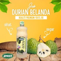 Jus Durian Belanda Asli 1L with Stevia. NO ADDED SUGAR, FLAVOUR and PRESERVATIVE. Soursop Juice. 🙌