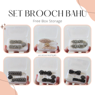 SET KERONGSANG BAHU 3 IN 1 FREE BOX STORAGE BROOCH SHOULDER 