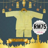 [Ready Stock] Baju Melayu  Bayi & Kanak-Kanak  - Soft Yellow