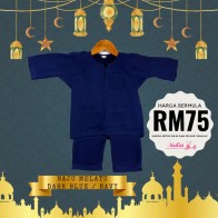 Baju Melayu Exclusive  Bayi & Kanak-Kanak - Navy Blue