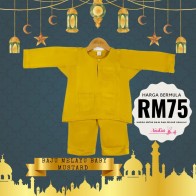 Baju Melayu Exclusive  Bayi & Kanak-Kanak  - MUSTARD