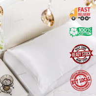 Hotel Pillow Case (without Flange) 100% polyster Microfiber SARUNG BANTAL HOTEL PUTIH 20" X 30" X 105GSM IN WHITE (NEW DESIGN)
