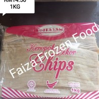 Keropok Lekor Nipis Keropok Selipar 1KG Vacuum Pack Fish Sausage