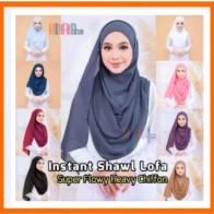 Tudung Instant Shawl Mudah Cantik One loop_
