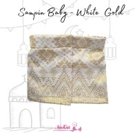 SAMPIN SONGKET EXCLUSIVE For BABY ( 1month - 2yr ) - WHITE GOLD