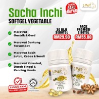 Sacha Inchi Softgel Vegetable HNR - LULUS KKM (MAL21086026NC) dan Halal (MS 24245012-04/2006)