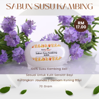 Sabun Susu Kambing Untuk Kulit Gatal / Sensitif Bayi | Mandian Kuning Bayi / Demam Kuning  | AURA INNER