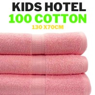 Pink Tuala Kanak Kanak Hotel Cotton 130x70cm