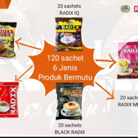 Radix Varian Plus terdiri dari 6 jenis kopi 10 sachet/jenis