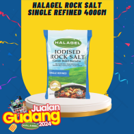 HALAGEL® Garam Bukit Beriodin | Iodised Himalayan Rock Salt | SINGLE REFINED 400G