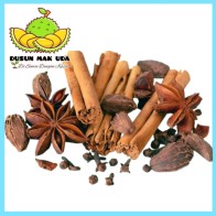 Kulit Kayu Manis, Bunga Lawang, Buah Pelaga, Bunga Cengkih, Lada Hitam, Jintan Putih, Jintan Manis, Halba Campur / Rempah Ratus Masakan