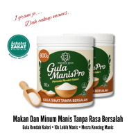 Gula Manis Pro 800g - Pemanis Rendah Kalori untuk Kencing Manis
