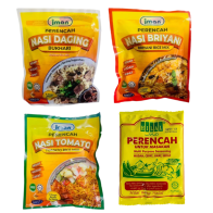 KOMBO: Nasi Iman Segera (Nasi Daging, Briyani, Tomato) + Perencah Hilal (Pelbagai Guna) | Halal & Mudah Masak