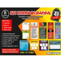 Set Keceriaan Makmal Sains 💥 Pelbagai Design Yang Menarik 💥Boleh Tukar Nama Makmal & Logo Sekolah