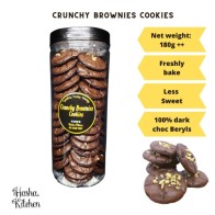 Crunchy Brownies Cookies by hasha.kitchen Big 180g++ Less Sweet Homemade