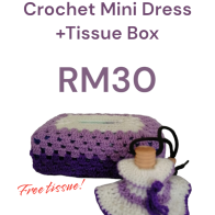 CROCHET MINI DRESS & TISSUE BOX