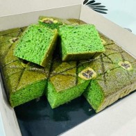 Kek pisang pandan 