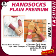 Handsock Sarung Tangan Lengan Muslimah Plain Panjang Material Koren Moss Crepe Tidak Melorot Percuma Cetak Nama