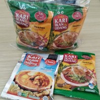 DIN'S REMPAH KARI IKAN & REMPAH KARI AYAM COMBO (25GX10 SACHET)