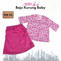 BAJU KURUNG COTTON BABY - MAGENTA