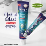 HALAGEL® Toothpaste | Ubat Gigi HALAGEL® | Non Fluoride | Tanpa Florida | HERBAL BLAST (175G)