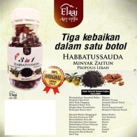 3 in 1 Habbatus Sauda Elaaj Asy-syifa' (Minyak Zaitun + Habbatus Sauda + Propolis Lebah)