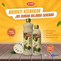 ALEEM Jus Pati Durian Belanda Asli 500ml/1L with Stevia. NO ADDED SUGAR, FLAVOUR and COLOURING. Soursop Juice. 🙌