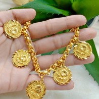 Rantai Tangan Siling Gantung Emas Suasa 18K
