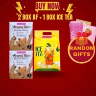 KALISTA COMBO 2 BOX ALMOND & 1 BURN TEA (15HARI PENGGUNAAN)