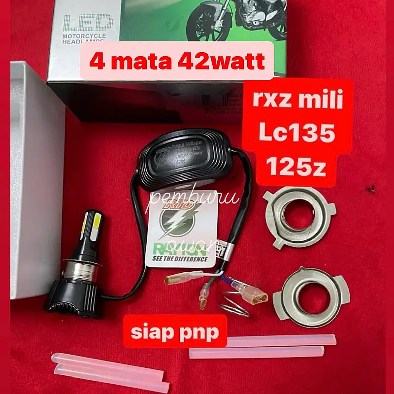 led 4 mata 42watt ada kipas, rxz 125zr LC SS2