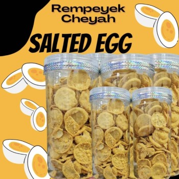 Rempeyek Che Yah Mini Dhal Salted Egg (Balang) 400gram